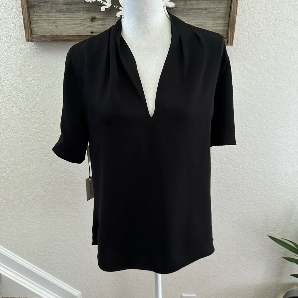Artitzia Babaton Bentley black pullover top blouse ladies size Large NWT